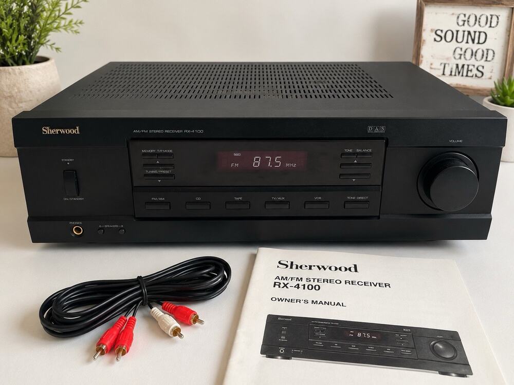 Sherwood RX-4100 AM FM Stereo Receiver Home Audio Amplifier Tested Working